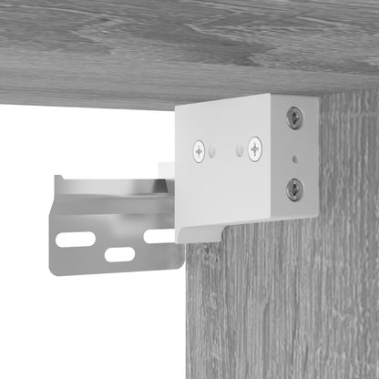 vidaXL Wall Mounted Cabinet Grey Sonoma 69,5x34x90 cm Engineered Wood