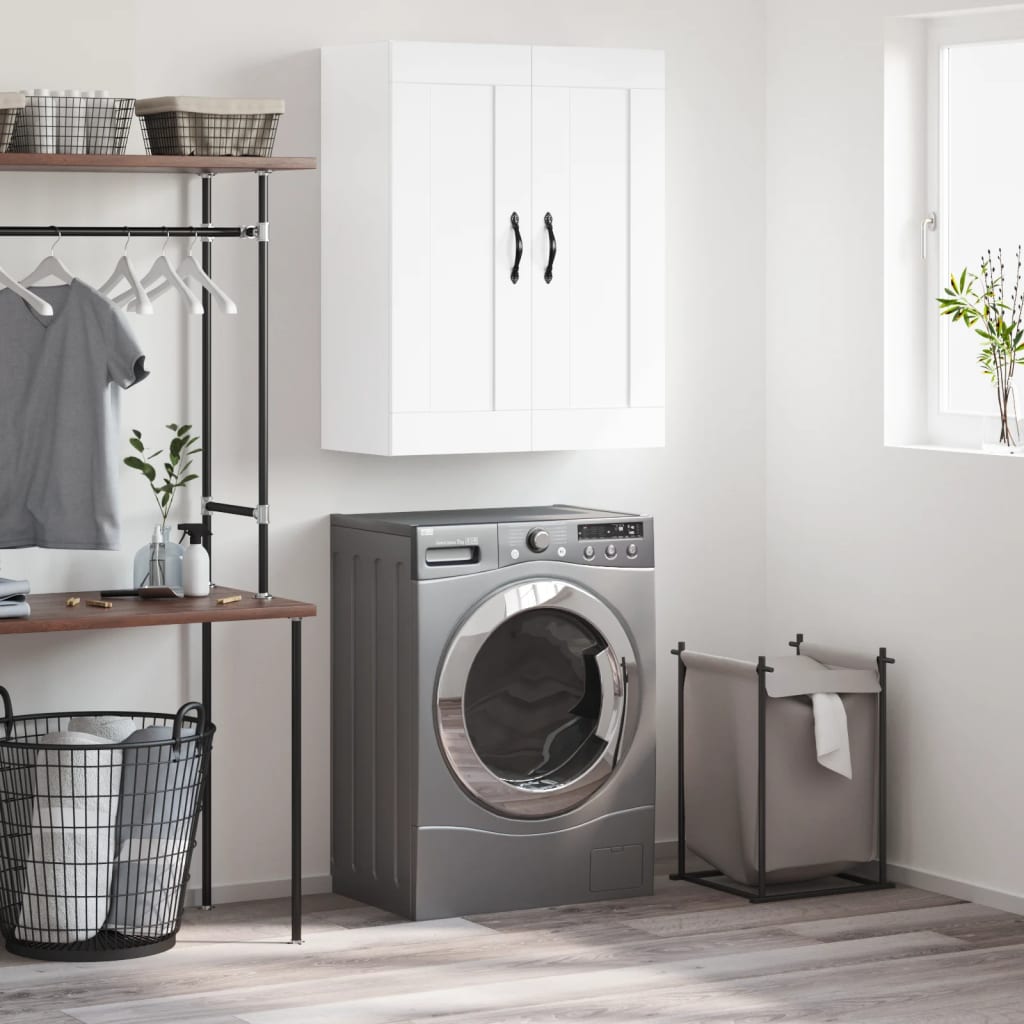 vidaXL Wall Mounted Cabinet White 69,5x34x90 cm Engineered Wood