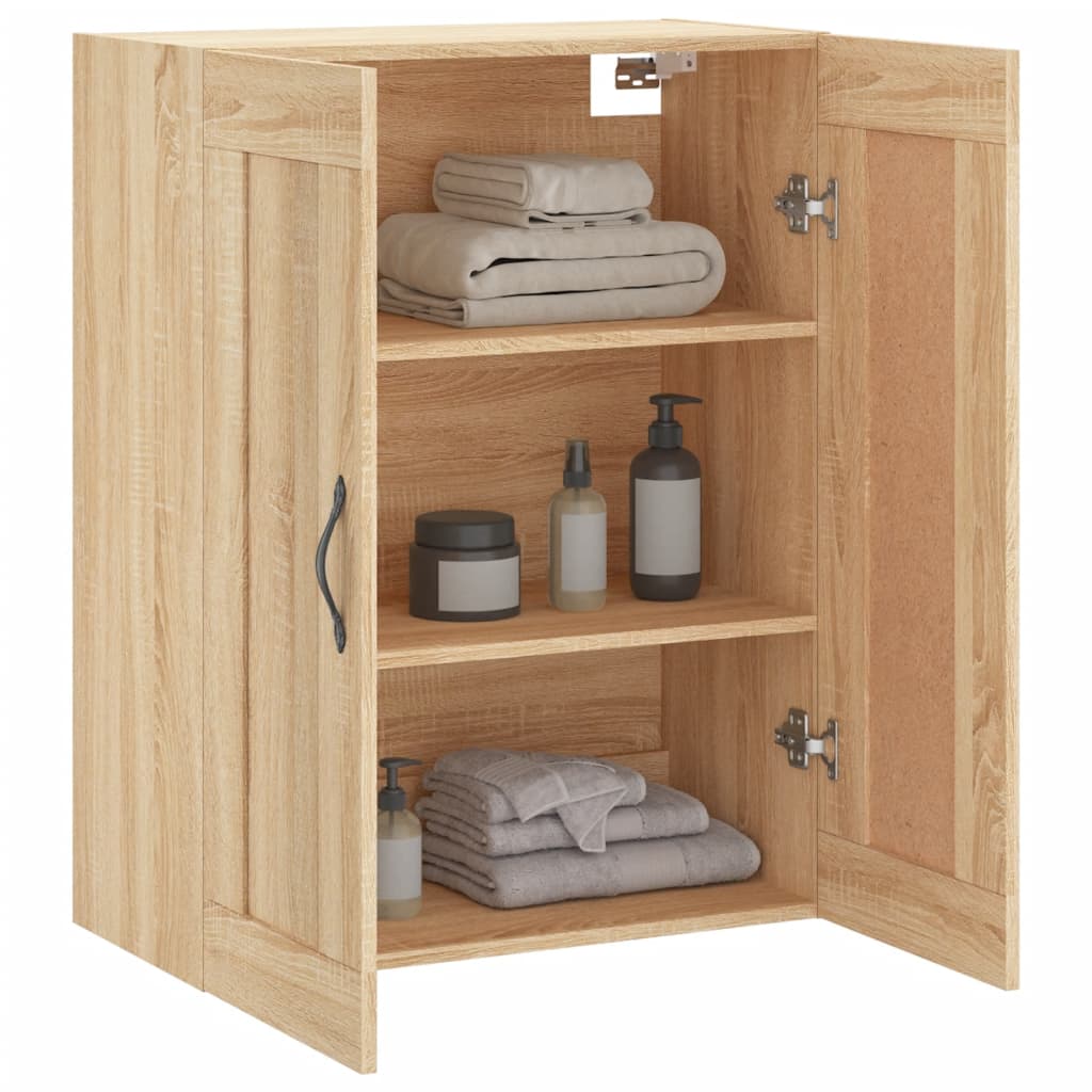 vidaXL Wall Mounted Cabinet Sonoma Oak 69,5x34x90 cm Engineered Wood