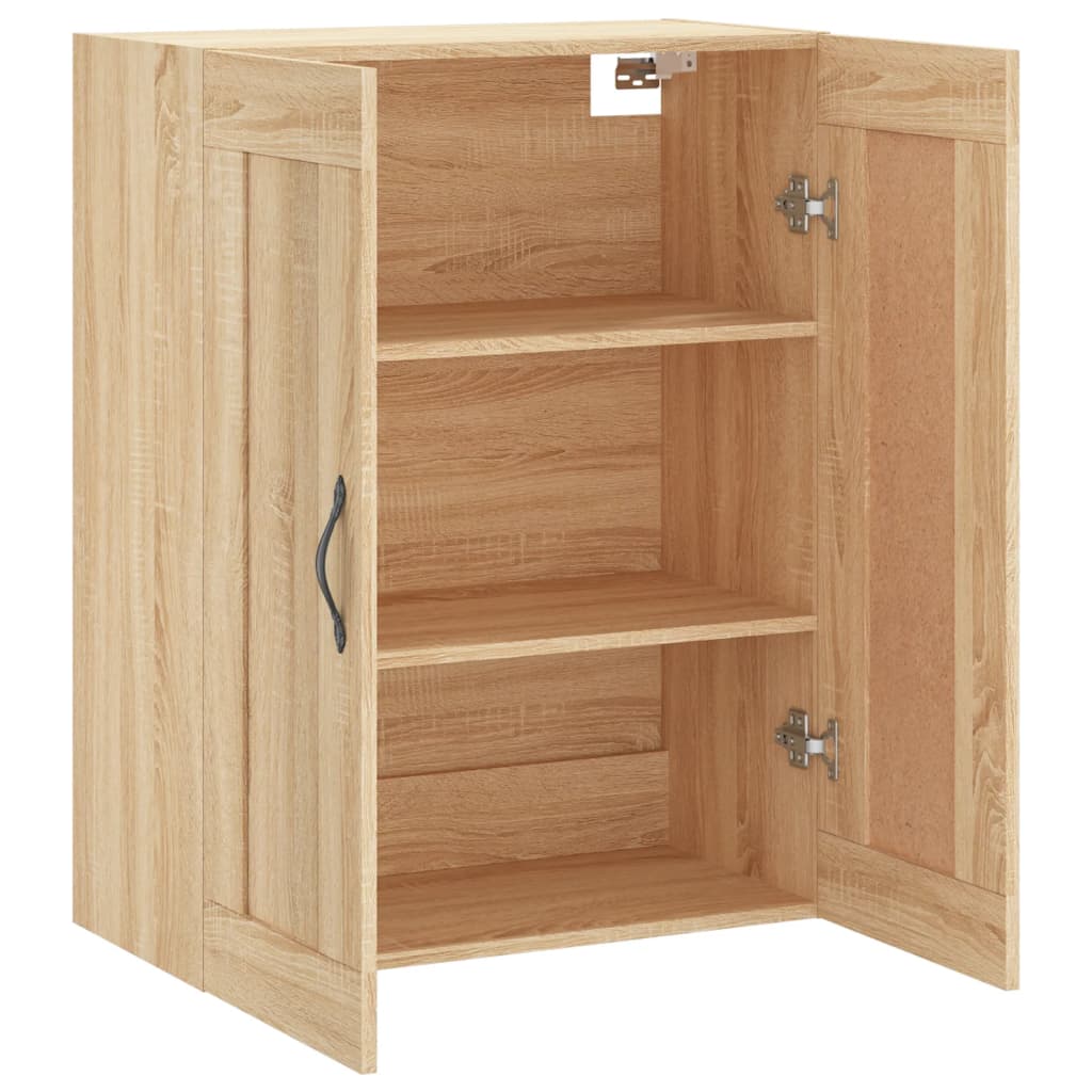 vidaXL Wall Mounted Cabinet Sonoma Oak 69,5x34x90 cm Engineered Wood