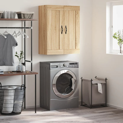 vidaXL Wall Mounted Cabinet Sonoma Oak 69,5x34x90 cm Engineered Wood