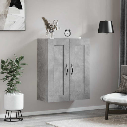 vidaXL Wall Mounted Cabinet Concrete Grey 69.5x34x90cm Engineered Wood