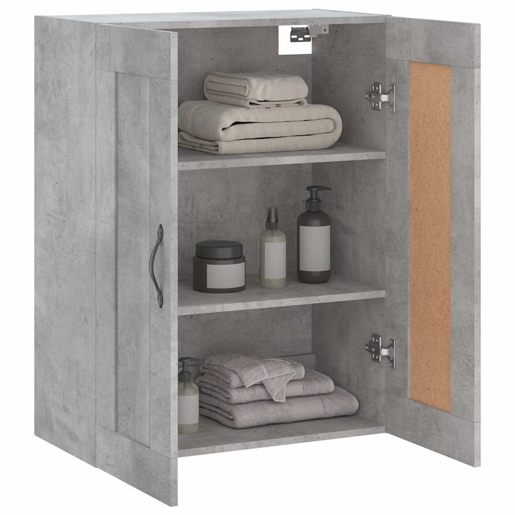 vidaXL Wall Mounted Cabinet Concrete Grey 69.5x34x90cm Engineered Wood