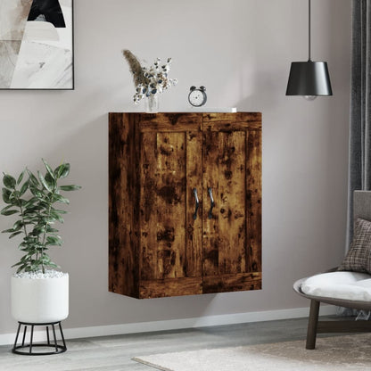 vidaXL Wall Mounted Cabinet Smoked Oak 69,5x34x90 cm Engineered Wood