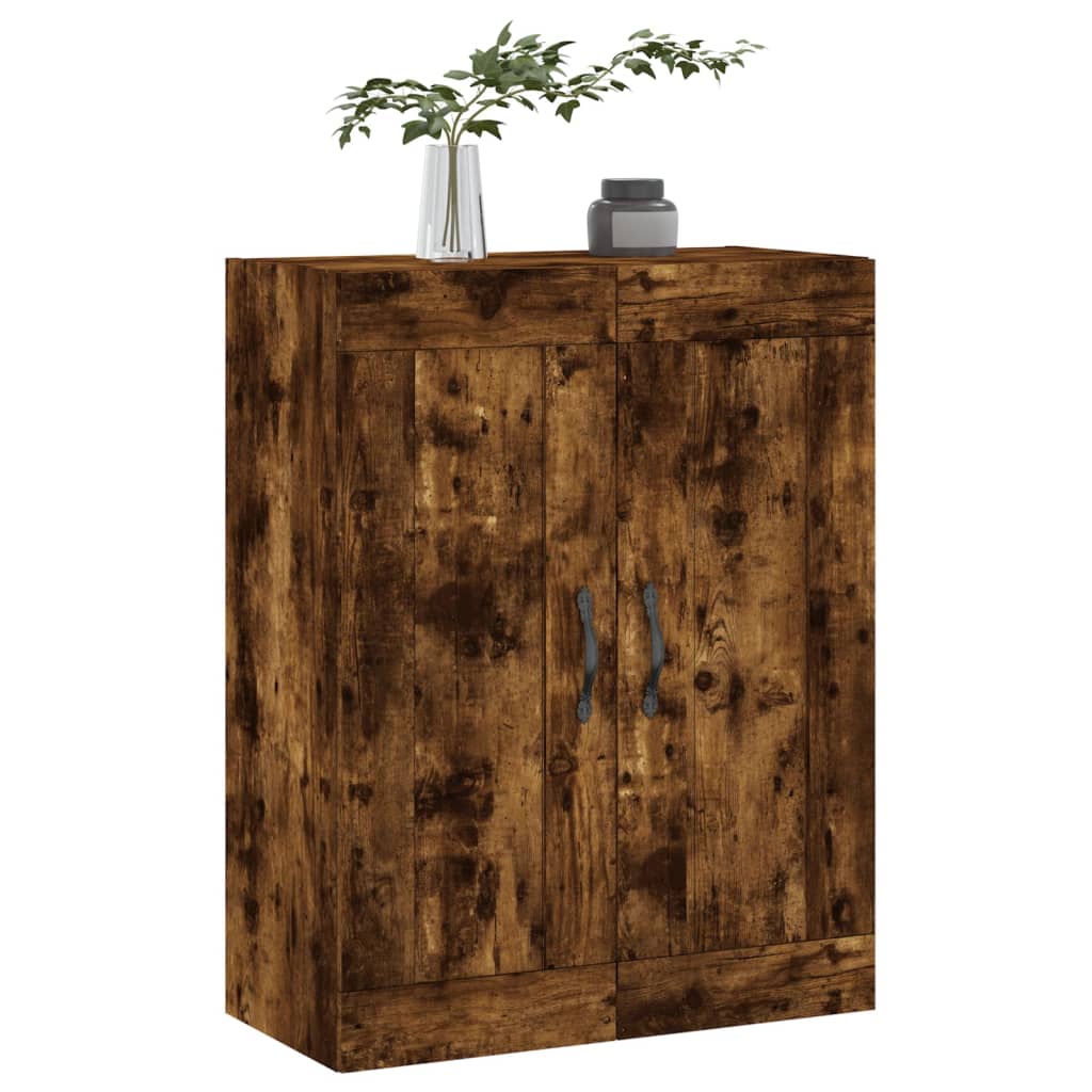 vidaXL Wall Mounted Cabinet Smoked Oak 69,5x34x90 cm Engineered Wood