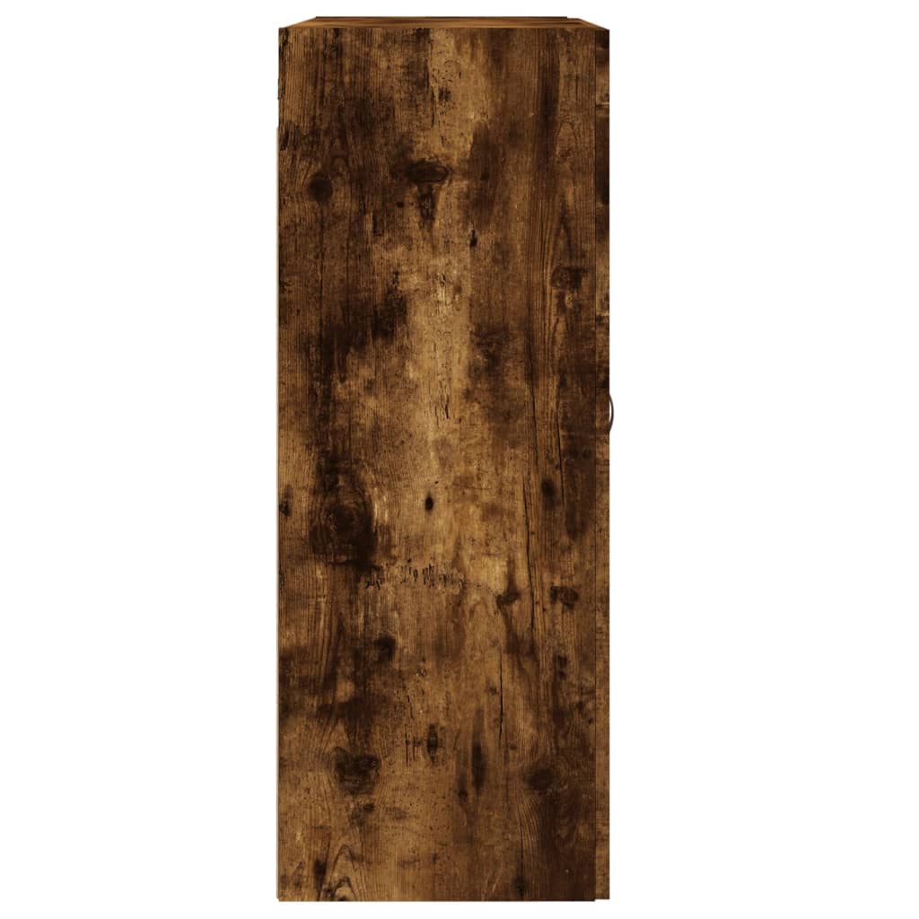 vidaXL Wall Mounted Cabinet Smoked Oak 69,5x34x90 cm Engineered Wood