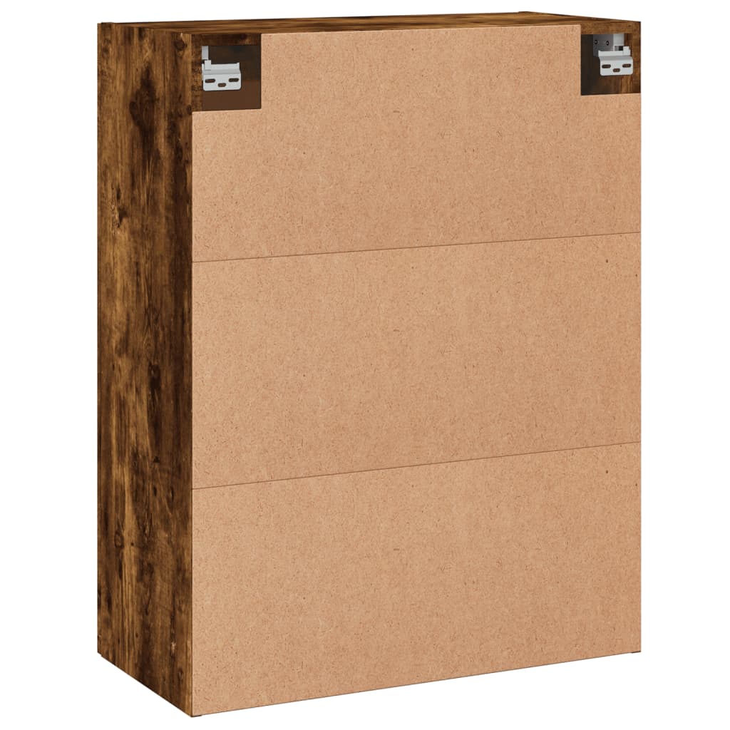 vidaXL Wall Mounted Cabinet Smoked Oak 69,5x34x90 cm Engineered Wood