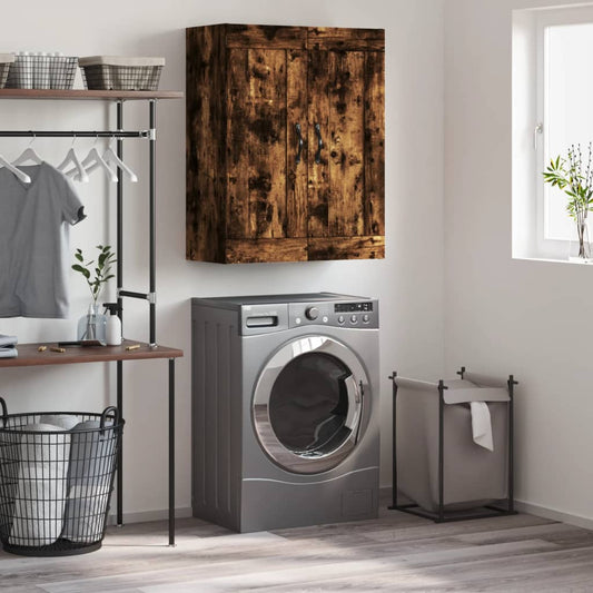 vidaXL Wall Mounted Cabinet Smoked Oak 69,5x34x90 cm Engineered Wood