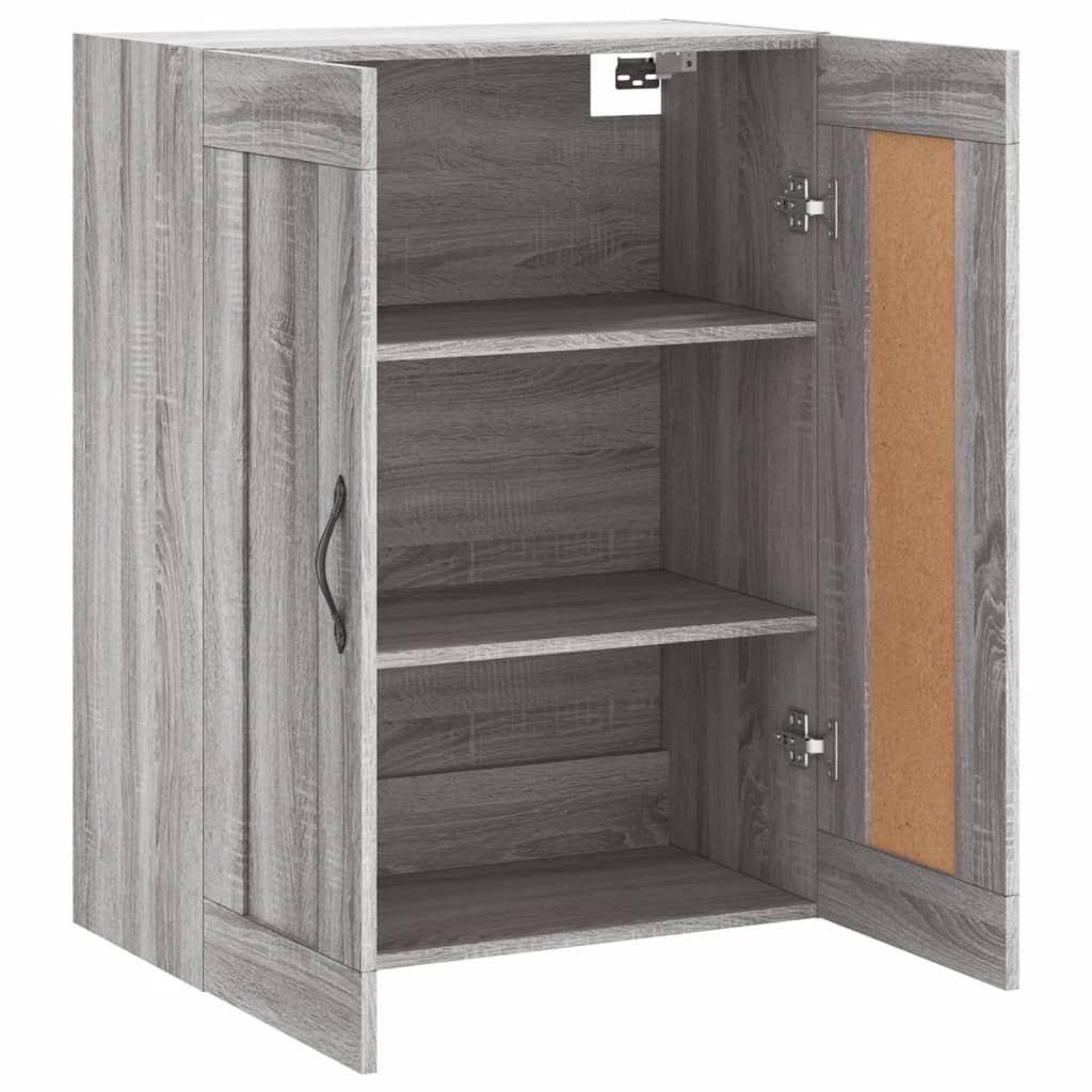 vidaXL Wall Mounted Cabinet Grey Sonoma 69,5x34x90 cm Engineered Wood