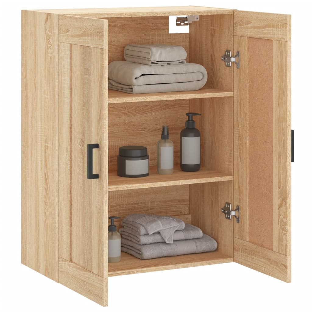 vidaXL Wall Mounted Cabinet Sonoma Oak 69,5x34x90 cm Engineered Wood