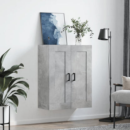 vidaXL Wall Mounted Cabinet Concrete Grey 69.5x34x90cm Engineered Wood