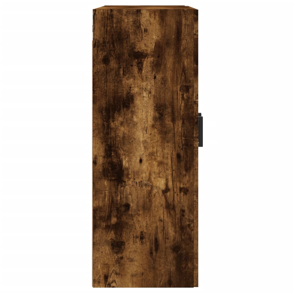 vidaXL Wall Mounted Cabinet Smoked Oak 69.5x34x90 cm Engineered Wood