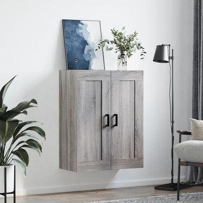 vidaXL Wall Mounted Cabinet Grey Sonoma 69,5x34x90 cm Engineered Wood