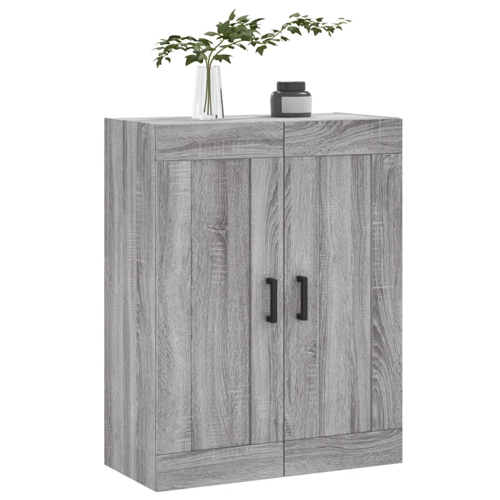 vidaXL Wall Mounted Cabinet Grey Sonoma 69,5x34x90 cm Engineered Wood