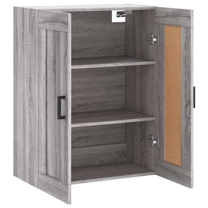 vidaXL Wall Mounted Cabinet Grey Sonoma 69,5x34x90 cm Engineered Wood