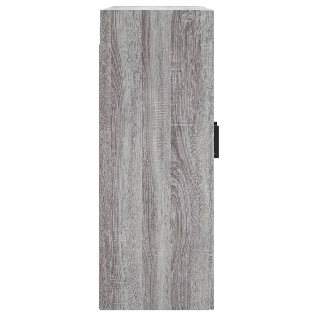 vidaXL Wall Mounted Cabinet Grey Sonoma 69,5x34x90 cm Engineered Wood