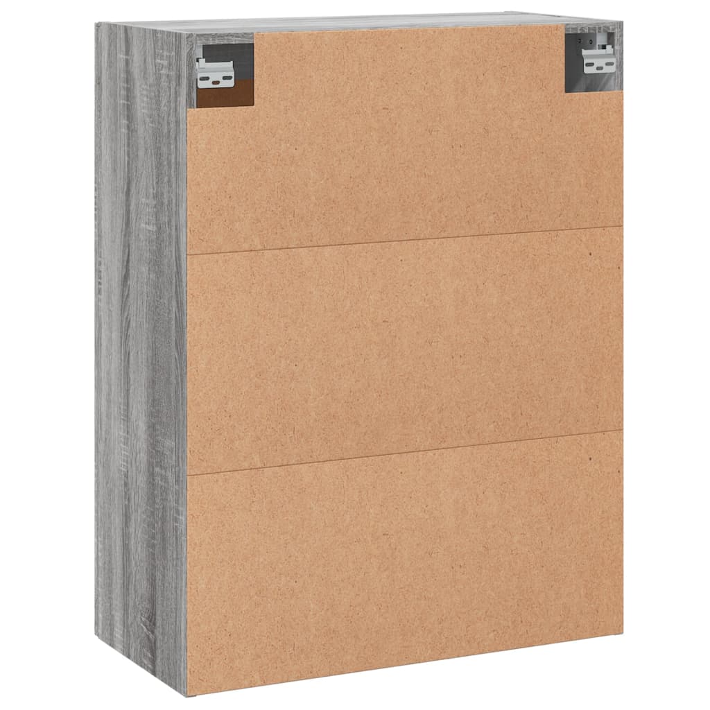 vidaXL Wall Mounted Cabinet Grey Sonoma 69,5x34x90 cm Engineered Wood