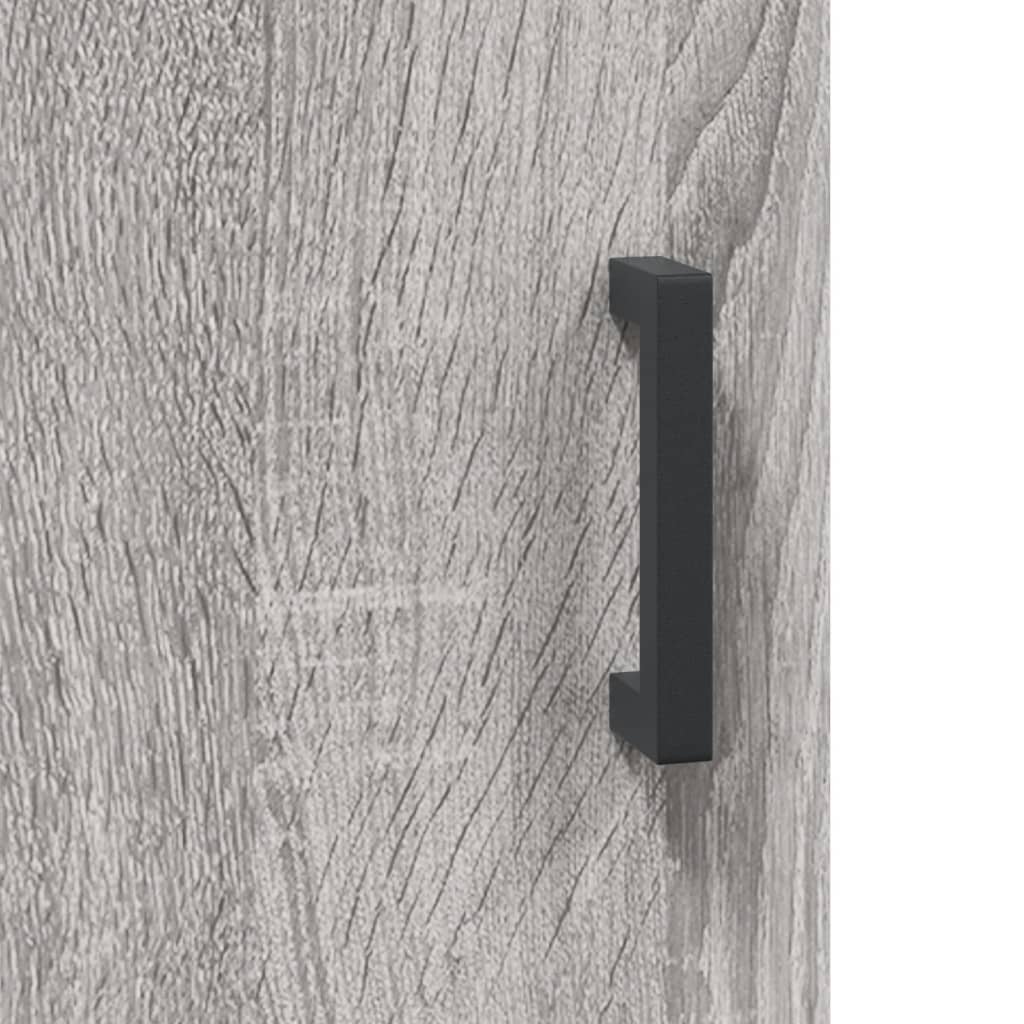 vidaXL Wall Mounted Cabinet Grey Sonoma 69,5x34x90 cm Engineered Wood