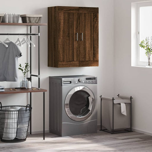 vidaXL Wall Mounted Cabinet Brown Oak 69,5x34x90 cm Engineered Wood