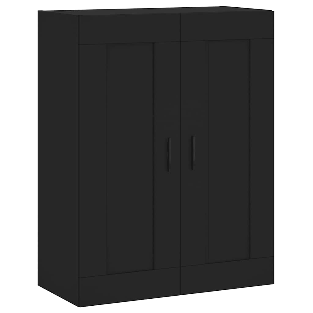 vidaXL Wall Mounted Cabinet Black 69,5x34x90 cm Engineered Wood