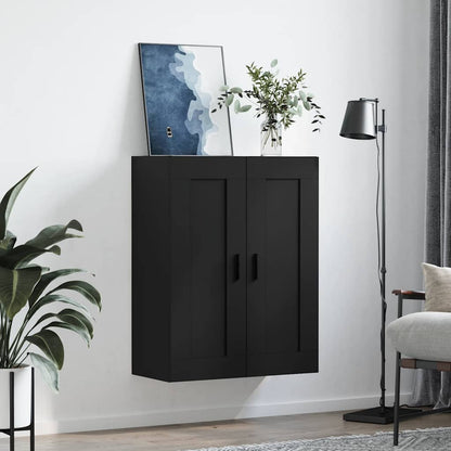 vidaXL Wall Mounted Cabinet Black 69,5x34x90 cm Engineered Wood