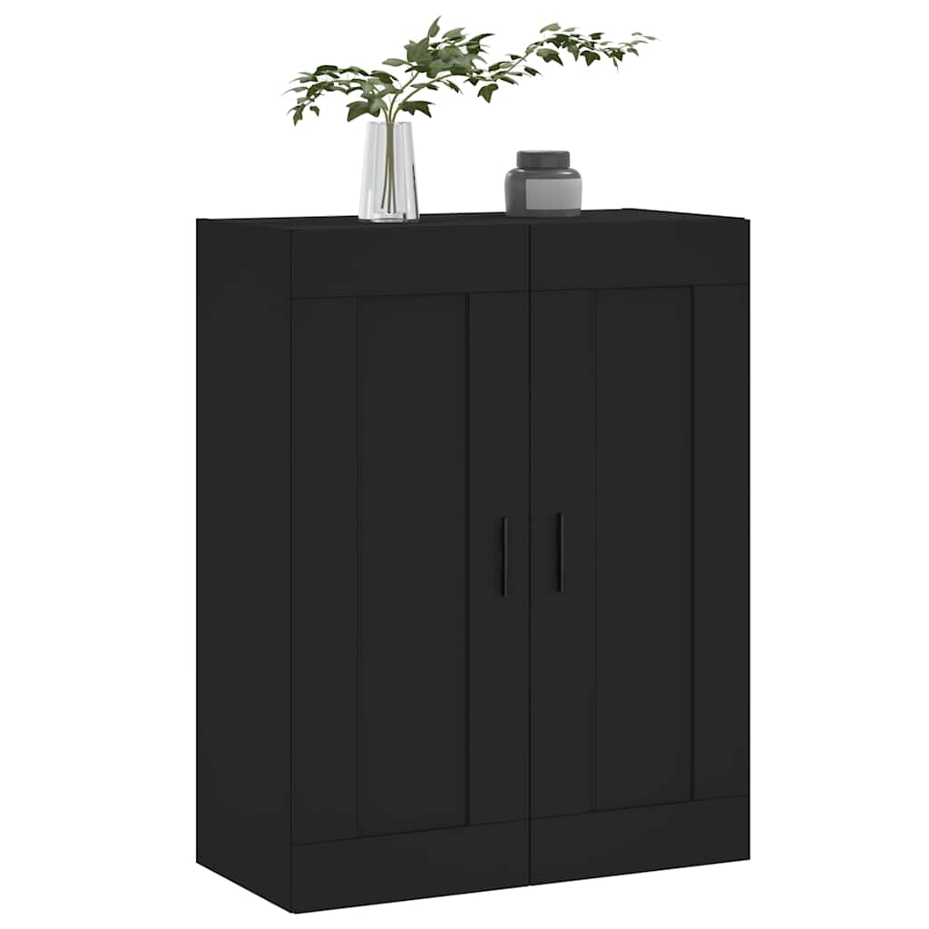 vidaXL Wall Mounted Cabinet Black 69,5x34x90 cm Engineered Wood