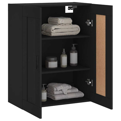 vidaXL Wall Mounted Cabinet Black 69,5x34x90 cm Engineered Wood