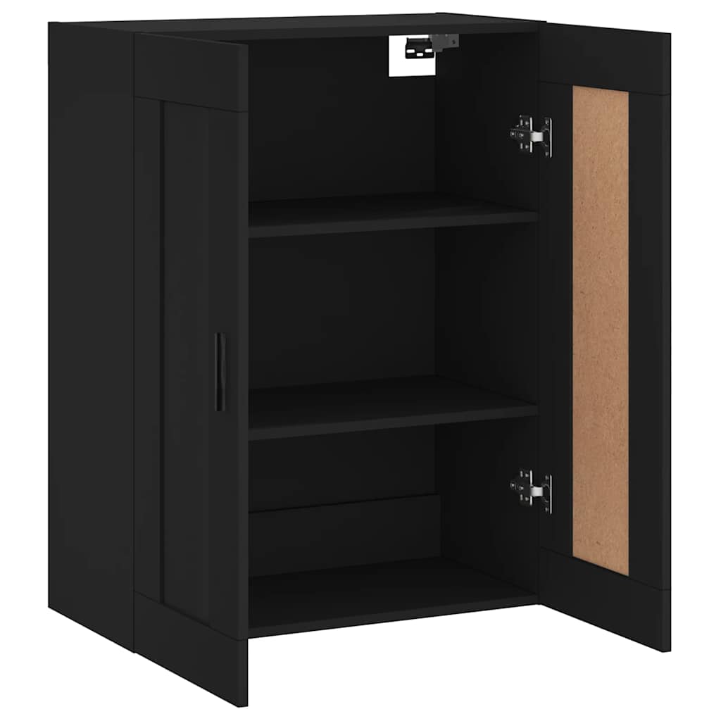 vidaXL Wall Mounted Cabinet Black 69,5x34x90 cm Engineered Wood