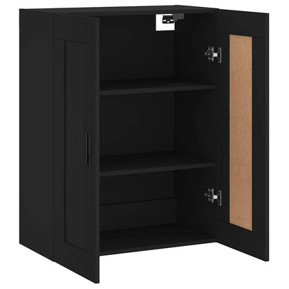 vidaXL Wall Mounted Cabinet Black 69,5x34x90 cm Engineered Wood