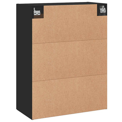 vidaXL Wall Mounted Cabinet Black 69,5x34x90 cm Engineered Wood