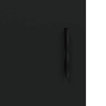 vidaXL Wall Mounted Cabinet Black 69,5x34x90 cm Engineered Wood