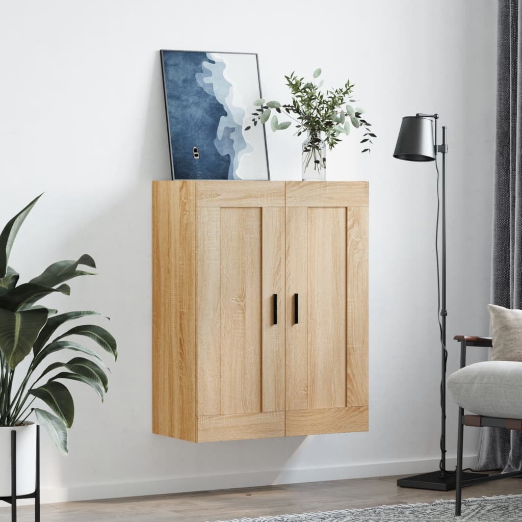 vidaXL Wall Mounted Cabinet Sonoma Oak 69,5x34x90 cm Engineered Wood