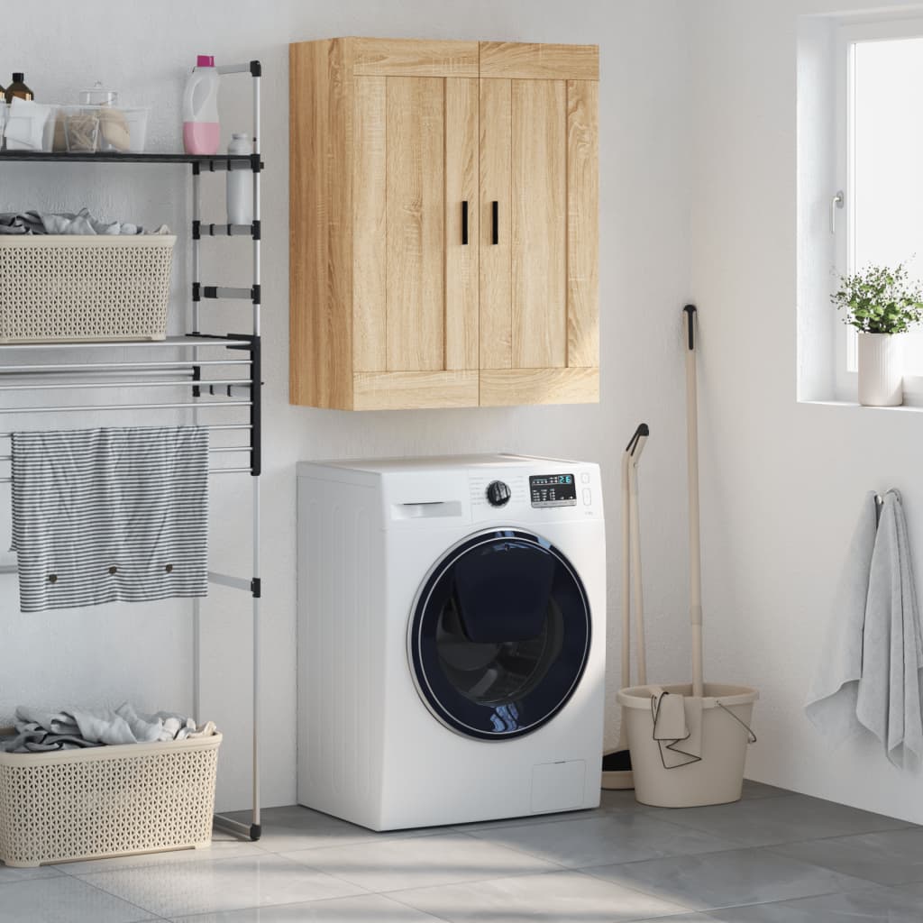 vidaXL Wall Mounted Cabinet Sonoma Oak 69,5x34x90 cm Engineered Wood
