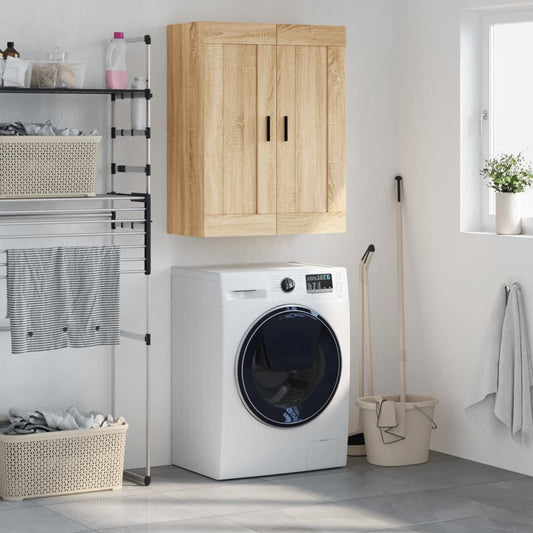 vidaXL Wall Mounted Cabinet Sonoma Oak 69,5x34x90 cm Engineered Wood
