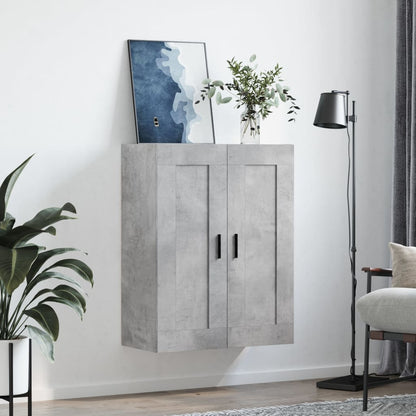 vidaXL Wall Mounted Cabinet Concrete Grey 69.5x34x90cm Engineered Wood