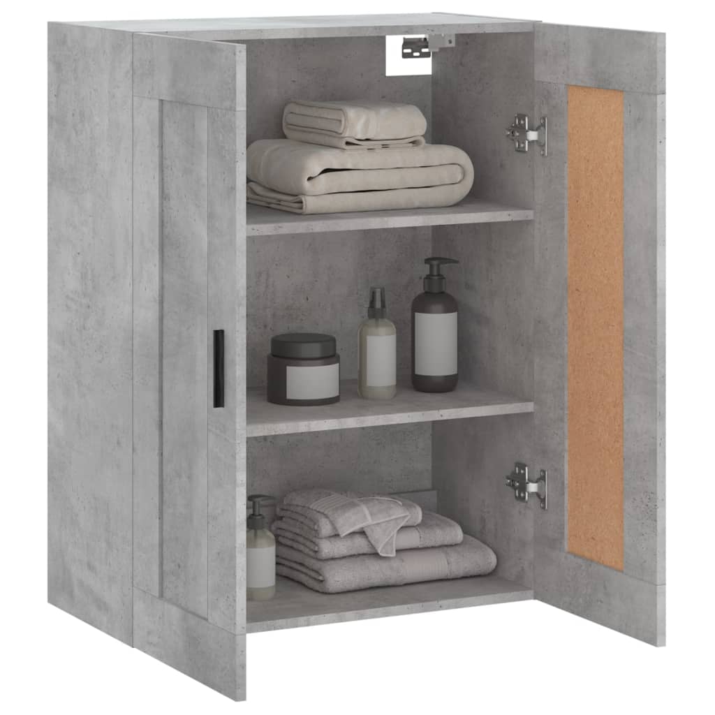 vidaXL Wall Mounted Cabinet Concrete Grey 69.5x34x90cm Engineered Wood