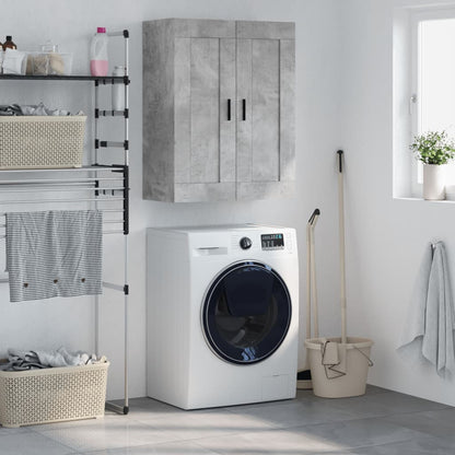 vidaXL Wall Mounted Cabinet Concrete Grey 69.5x34x90cm Engineered Wood