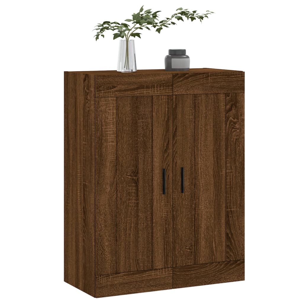 vidaXL Wall Mounted Cabinet Brown Oak 69,5x34x90 cm Engineered Wood