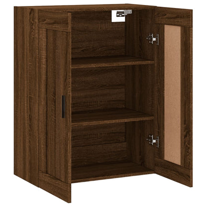 vidaXL Wall Mounted Cabinet Brown Oak 69,5x34x90 cm Engineered Wood