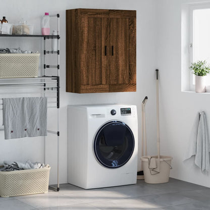 vidaXL Wall Mounted Cabinet Brown Oak 69,5x34x90 cm Engineered Wood