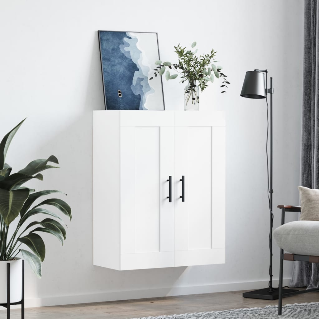 vidaXL Wall Mounted Cabinet White 69,5x34x90 cm Engineered Wood