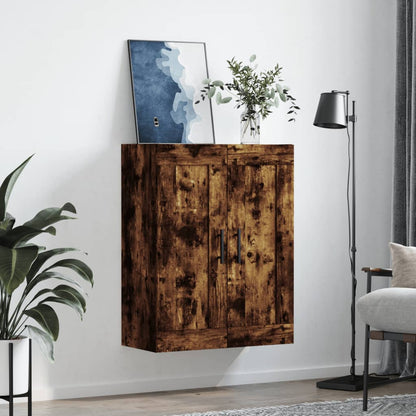 vidaXL Wall Mounted Cabinet Smoked Oak 69,5x34x90 cm Engineered Wood