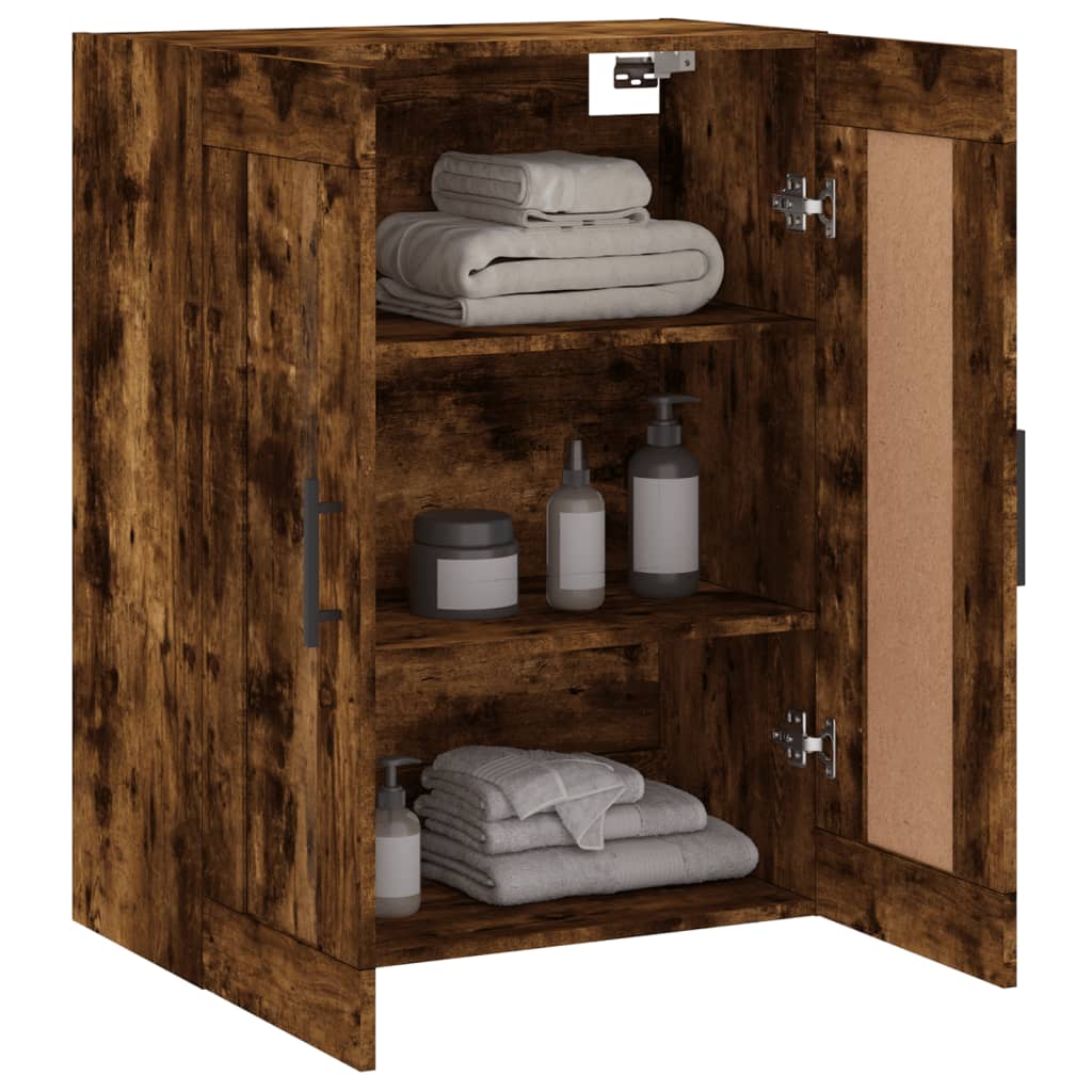 vidaXL Wall Mounted Cabinet Smoked Oak 69,5x34x90 cm Engineered Wood