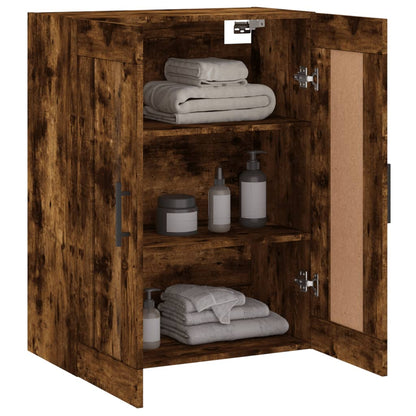 vidaXL Wall Mounted Cabinet Smoked Oak 69,5x34x90 cm Engineered Wood