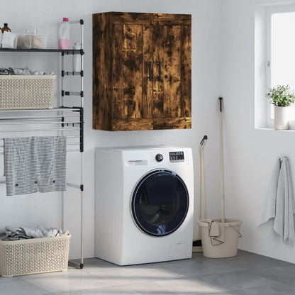 vidaXL Wall Mounted Cabinet Smoked Oak 69,5x34x90 cm Engineered Wood