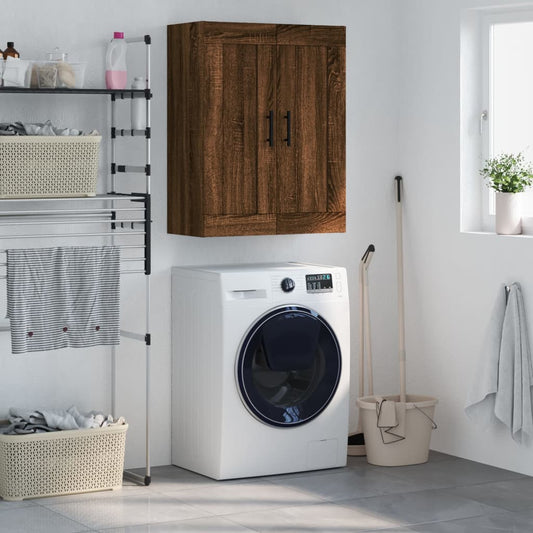 vidaXL Wall Mounted Cabinet Brown Oak 69,5x34x90 cm Engineered Wood