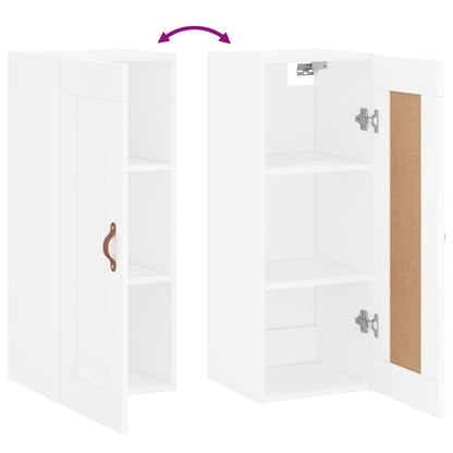 vidaXL Wall Mounted Cabinet White 34.5x34x90 cm Engineered Wood