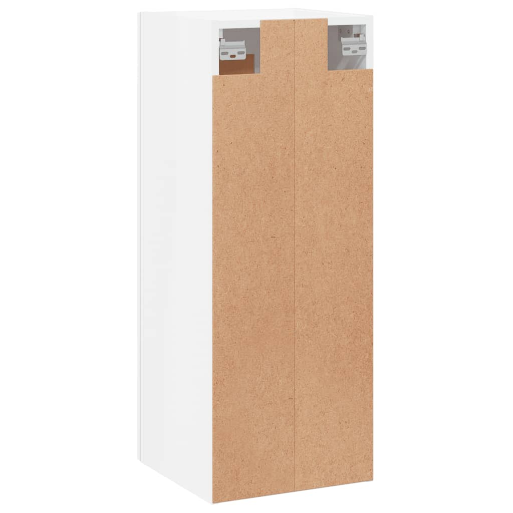 vidaXL Wall Mounted Cabinet High Gloss White 34.5x34x90 cm Engineered Wood