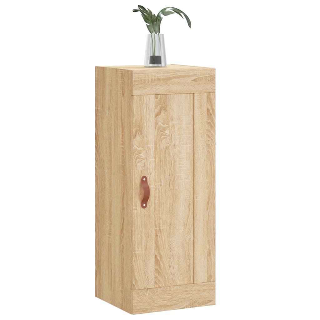 vidaXL Wall Mounted Cabinet Sonoma Oak 34.5x34x90 cm Engineered Wood