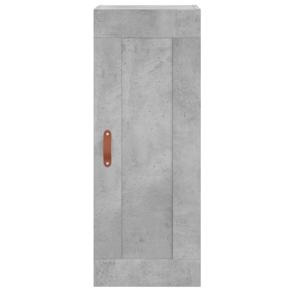 vidaXL Wall Mounted Cabinet Concrete Grey 34.5x34x90 cm Engineered Wood